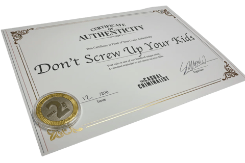 "Don't Screw Up Your Kids" Commemorative Coin – Limited Edition
